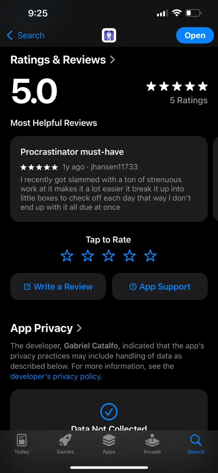 Productivity Page Screenshot 5